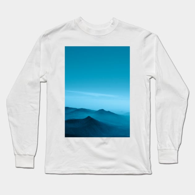 Blue Mountains blue sky Long Sleeve T-Shirt by souw83